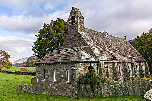 圣三一教堂,农庄,英国,湖区国家公园