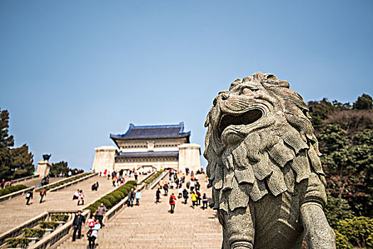 南京中山陵石狮子