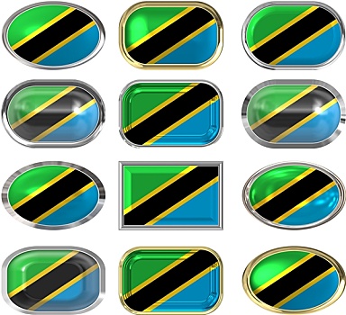 扣,旗帜,坦桑尼亚