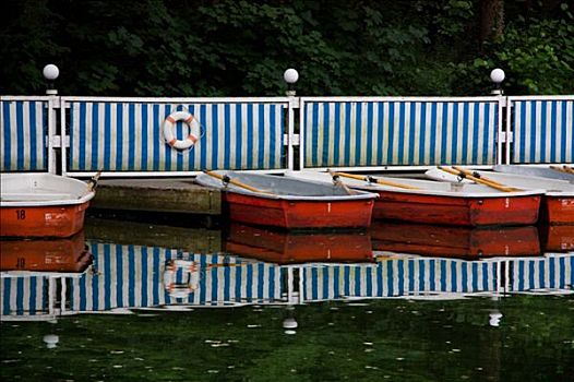 划艇,湖岸,柏林,德国