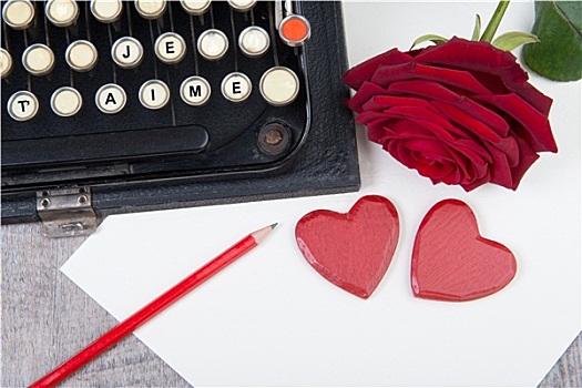 我爱你,打字机,情人节