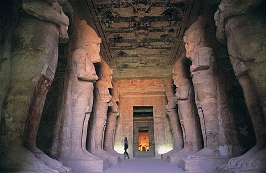 雕塑,阿布辛贝尔神庙,埃及,非洲,遗址,世界遗产