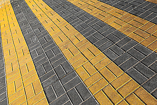 人行横道,路标,黄色,长方形,鹅卵石,道路