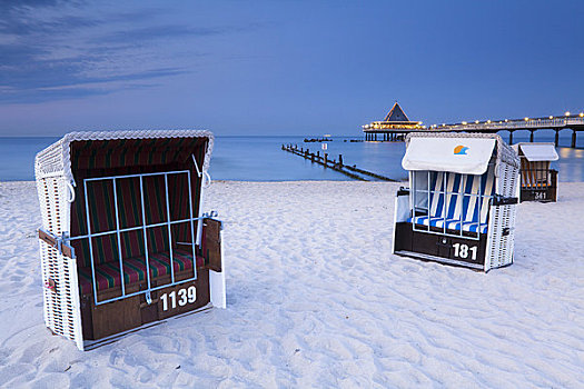 海滩藤椅,赫陵斯朵福,乌瑟多姆岛,梅克伦堡前波莫瑞州,德国
