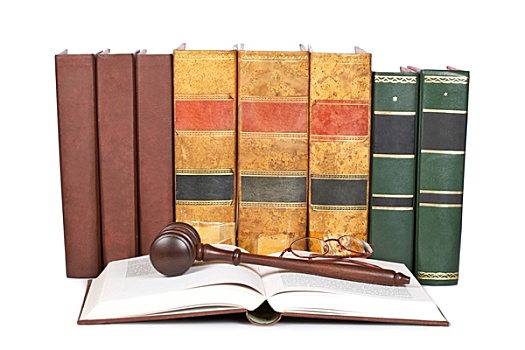 木质,槌,法律,书本