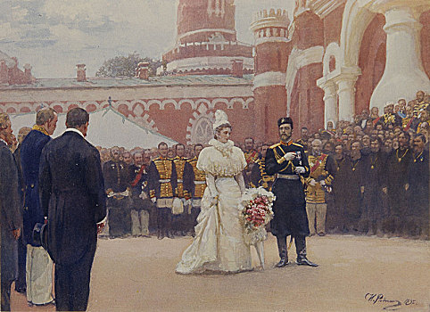 乡村,地区,五月,1896年,院子,宫殿,莫斯科,艺术家