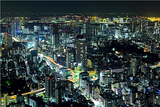 东京,城市,夜晚