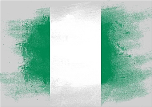 旗帜,尼日利亚,涂绘,画刷