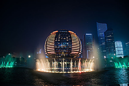杭州钱江新城音乐喷泉