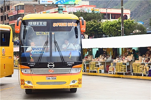 巴士,离开,公交车站,厄瓜多尔