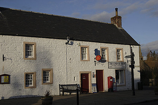 苏格兰,乡村,邮局,2000年,2006年,数字,落下