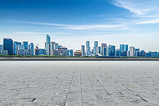 杭州钱江新城城市建筑景观天际线