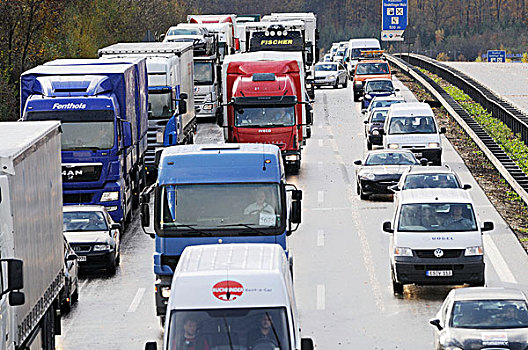交通,堵塞,意外,高速公路,巴登符腾堡,德国,欧洲