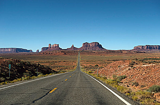 公路,纪念碑谷,亚利桑那,美国