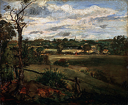 风景,汉普斯泰德石南园,早,19世纪,艺术家