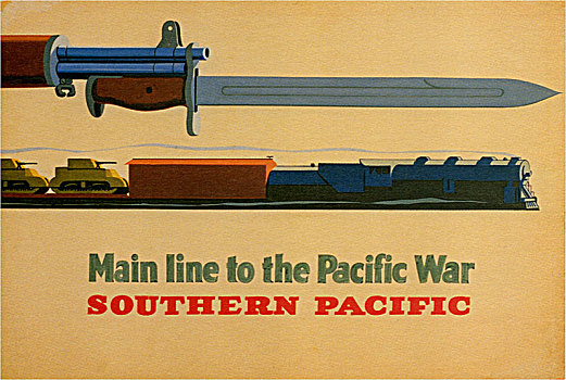 线条,太平洋,战争,南方,铁路,艺术家