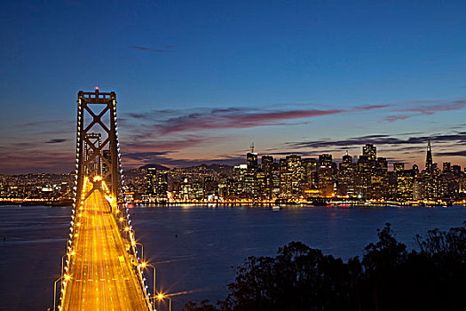 海湾大桥,金银岛,旧金山,加利福尼亚,美国