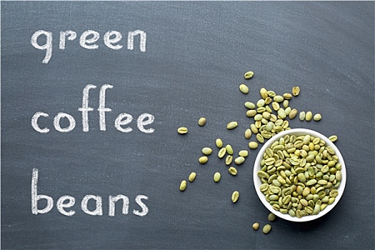 绿色,咖啡豆,黑板