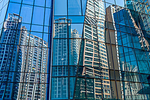 城市摩天大楼的现代建筑