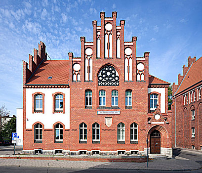 地区,法院,北德,红砖,哥特式建筑,梅克伦堡前波莫瑞州,德国,欧洲