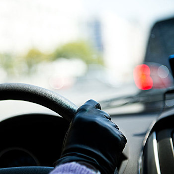 女性,方向盘,室内,汽车