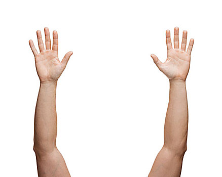 手势,身体部位,概念,两个,男人,挥手