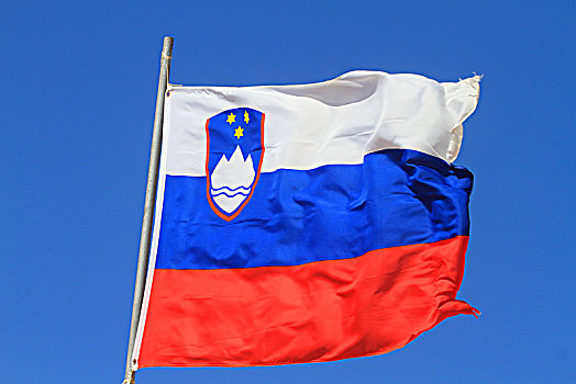 斯洛文尼亚,旗帜,蓝天