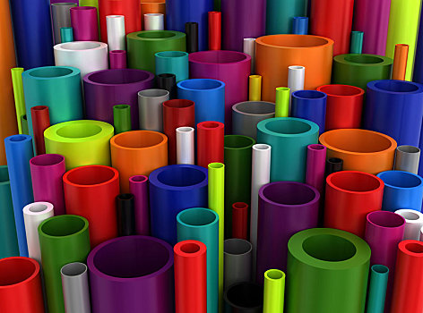 彩色,工业,塑料制品,管