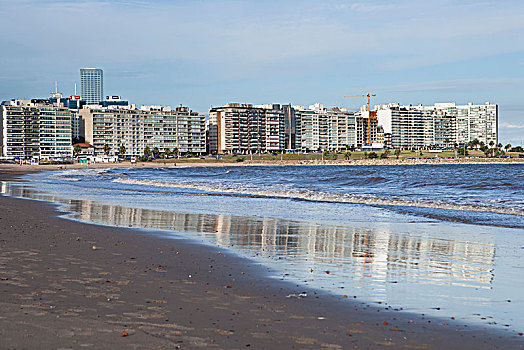 乌拉圭,蒙得维的亚,海滩,新,居民区