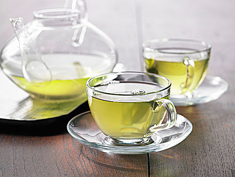 绿茶,玻璃杯,容器