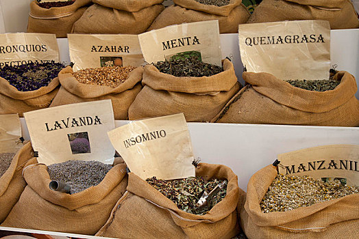 小包,茶,市场货摊,格拉纳达,安达卢西亚,西班牙,欧洲