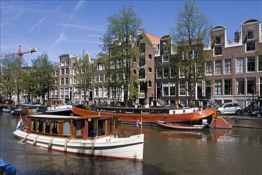 王子,运河,阿姆斯特丹,荷兰,欧洲