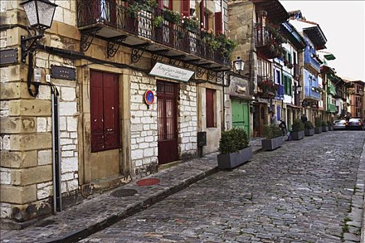 鹅卵石,街道,老城,尼古拉斯,西班牙
