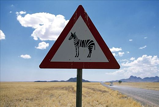 人行横道,标识,纳米比诺克陆夫国家公园,纳米比亚,非洲