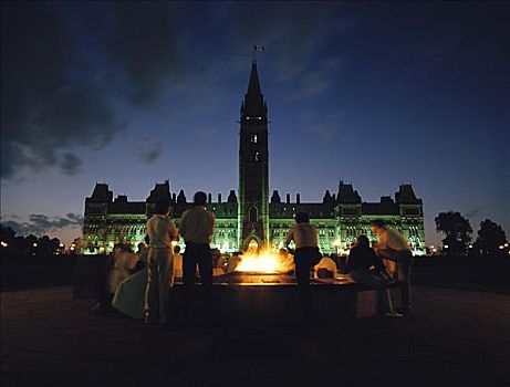 国会大厦,永恒,火焰,渥太华,安大略省,加拿大