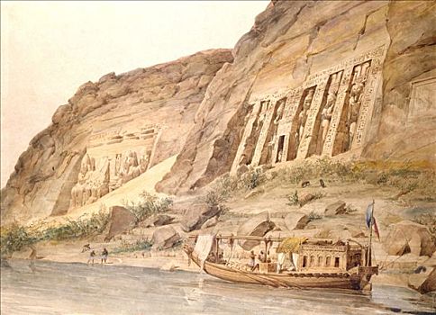 阿布辛贝尔神庙,埃及,19世纪,艺术家