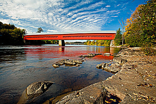 风雨桥,韦克菲尔德,魁北克,加拿大
