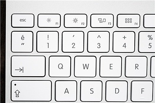 特写,现代,白色,灰色,电脑键盘