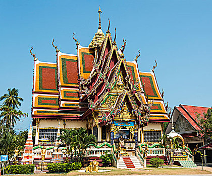 寺院,苏梅岛,庙宇,禁止,泰国,亚洲