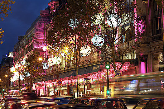 巴黎,香榭丽舍大街,圣诞节