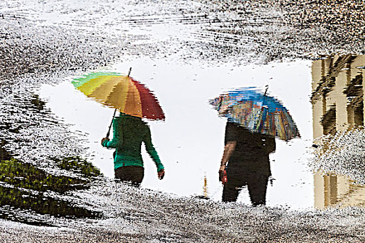 女人,雨