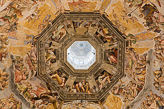 天花板,特写,室内,中央教堂,佛罗伦萨,意大利