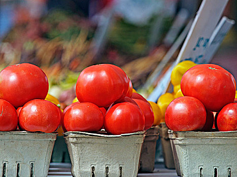 西红柿,出售,市场货摊