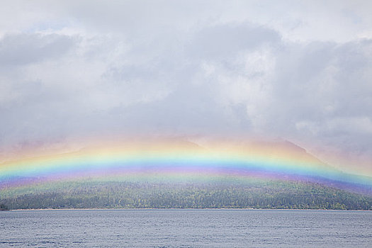 彩虹,上方,海洋,华盛顿,美国
