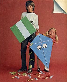 男孩,女孩,风筝,70年代