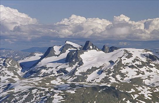 顶峰,南方,东方,方向,尤通黑门山,挪威