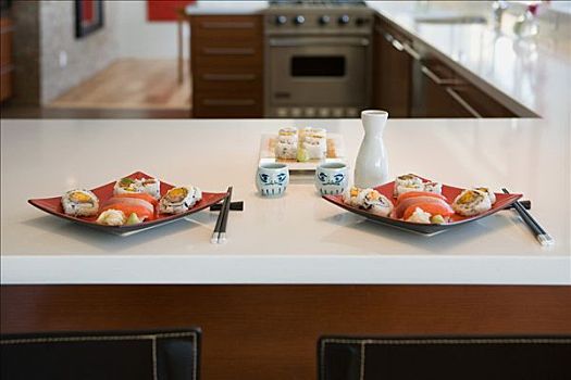 寿司,厨房操作台