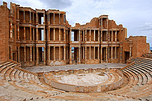古罗马竞技场,联合国教科文组织,世界,文化遗产,场所,萨布拉塔,利比亚,非洲