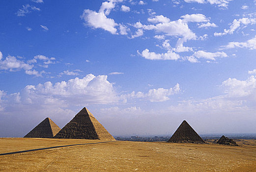 埃及,开罗,吉萨金字塔,左边,基奥普斯,金字塔