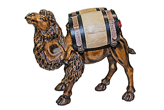 橡木桶骆驼木雕刻工艺品